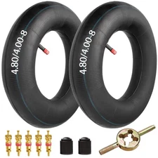 4.80/4.00-8" 480/400-8 Inner Tubes with Straight Stem Valve Gap Replacement f...