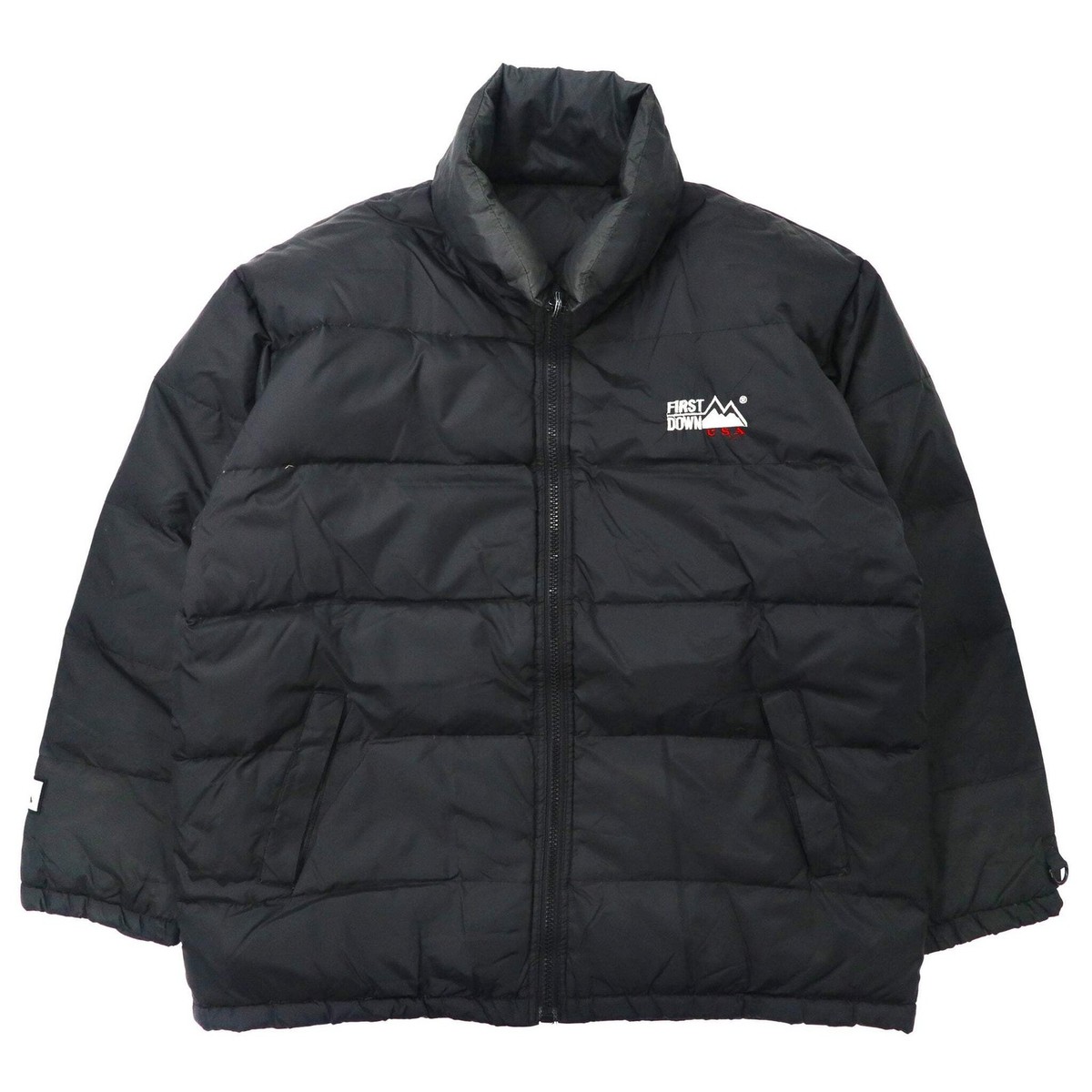 FIRST DOWN USA ダウンジャケットM First Down USA Puffer Jacket XXL Black polyester logo
