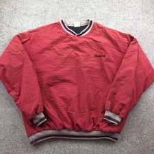 Vintage Indiana Hoosiers Jacket Mens XL Red Windbreaker Pullover Lined USA