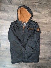 Timberland Boys Large 14-16 Puffer Parka Jacket Fleece Lined Full Zip Hooded