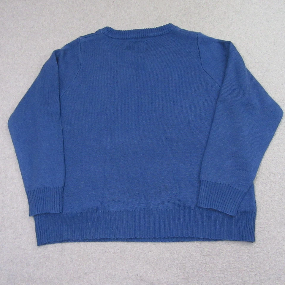 Tipsy Elves Mens Christmas Sweater 2XL Blue 100% Acrylic Feliz Navidog - Image 4 of 4