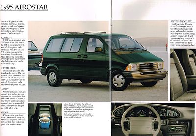 1995 Ford Aerostar MiniVan XLT 4WD 4 Wheel Drive Wagon Brochure