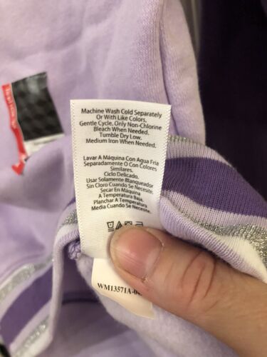 Athletic Works Girls Fleece Sweatshirt Size XS 4-5 Purple Shirt Top NWT SKU WR - Picture 5 of 6