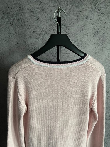 Maglione vintage Dsquared2 maglia scollo a V lusso rosa chiaro donna taglia L pullover - Foto 17 di 20