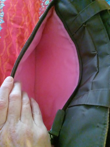 Buxton Brown Laptop Portfolio Briefcase Bag Nylon Pink Lining 16x13x5 Snaps - 第 4/9 張圖片