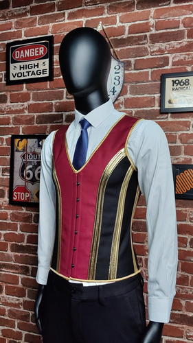 Corset Vest Tummy Control Waist Girdle Medieval Waistcoat Lace Up Boned Costume - Video 1 of 1