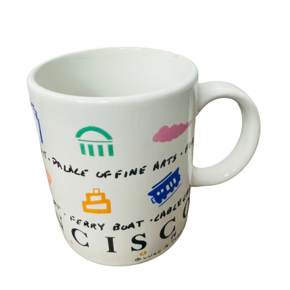 Luke-A-Tuke Multicolored 14 oz. San Francisco CA Pastel Coffee Cup
