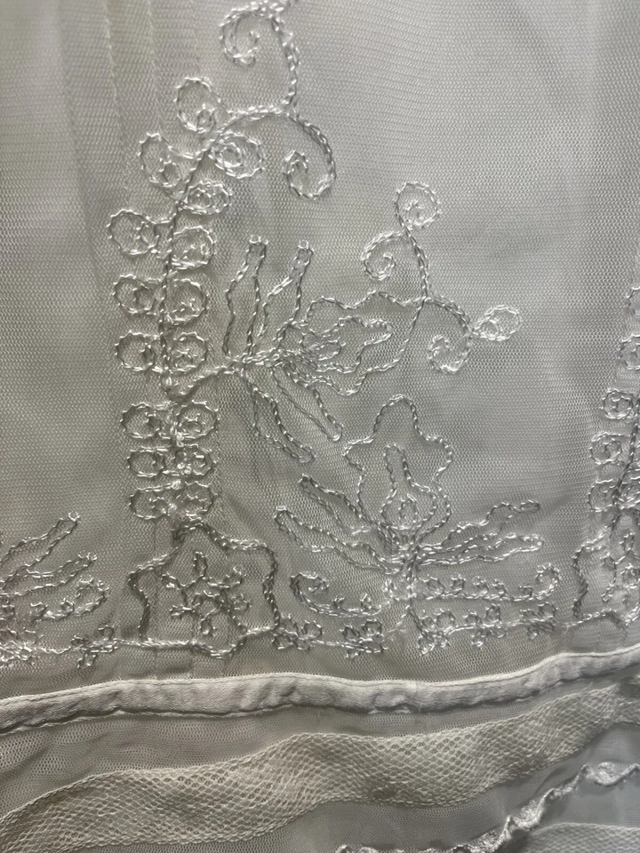 Vtg Lace Dress White S / M Cream Ivory Short Nataya Romantic Beach Wedding - Image 4 of 4