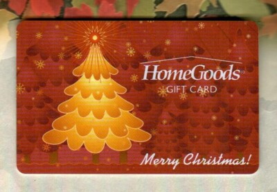 HOMEGOODS Merry Christmas, Golden Tree ( 2009 ) Gift Card ( $0 )