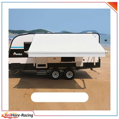8' RV Awning Fabric 22 Feet Length Camper Awning Replacement Shade White