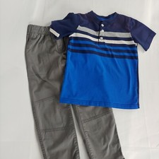 Little Boy Cargo Pants Shirt Set Size 5-6