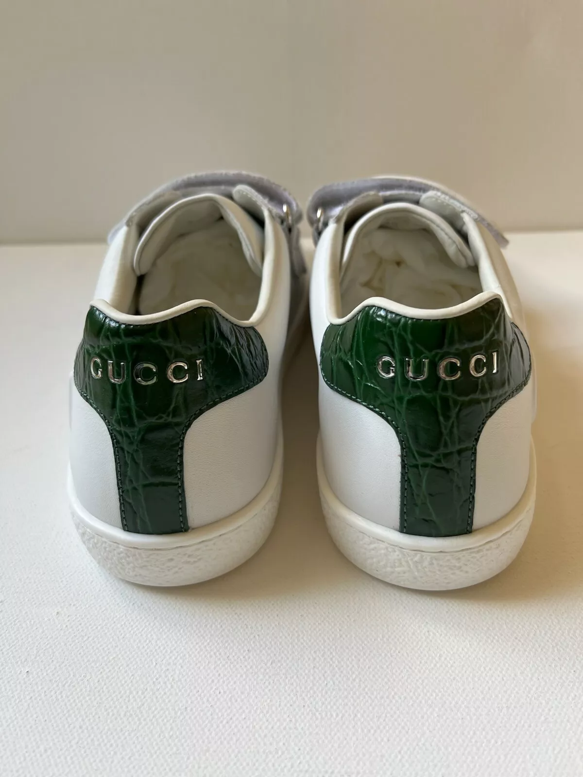 Baskets en cuir GUCCI authentiques neuves, taille US 6 / Euro 36, Italie, accélérées