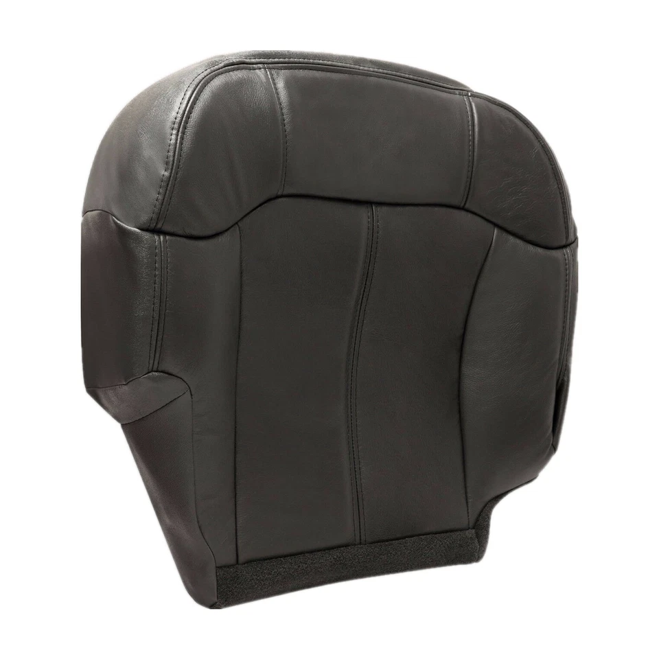 Cubierta de asiento delantera de cuero grafito gris oscuro para Chevy Silverado 1500 1999-2002 Foto 3 de 4