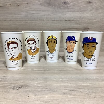 VTG 7 Eleven 7-11 Slurpee Cups 1970s MLB Baseball 5 Cups Yankees Twins ...