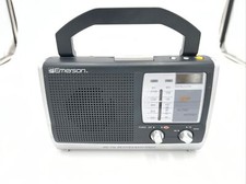 Emerson Portable AM/FM Weather Band Clock Radio Model RP6251 Tested working