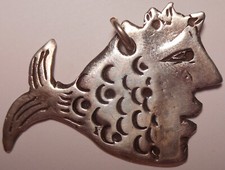 Greece , Greek  Silver Jewelry Good Luck Pendant !!!!!!