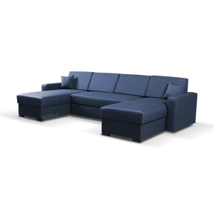 Canape D Angle Convertible Panoramique Lit Tissu Et Simili Cuir