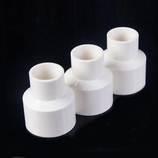 White PVC Reducing Straight Connector Water Pipe Reducer Coupler Adapter Fitting