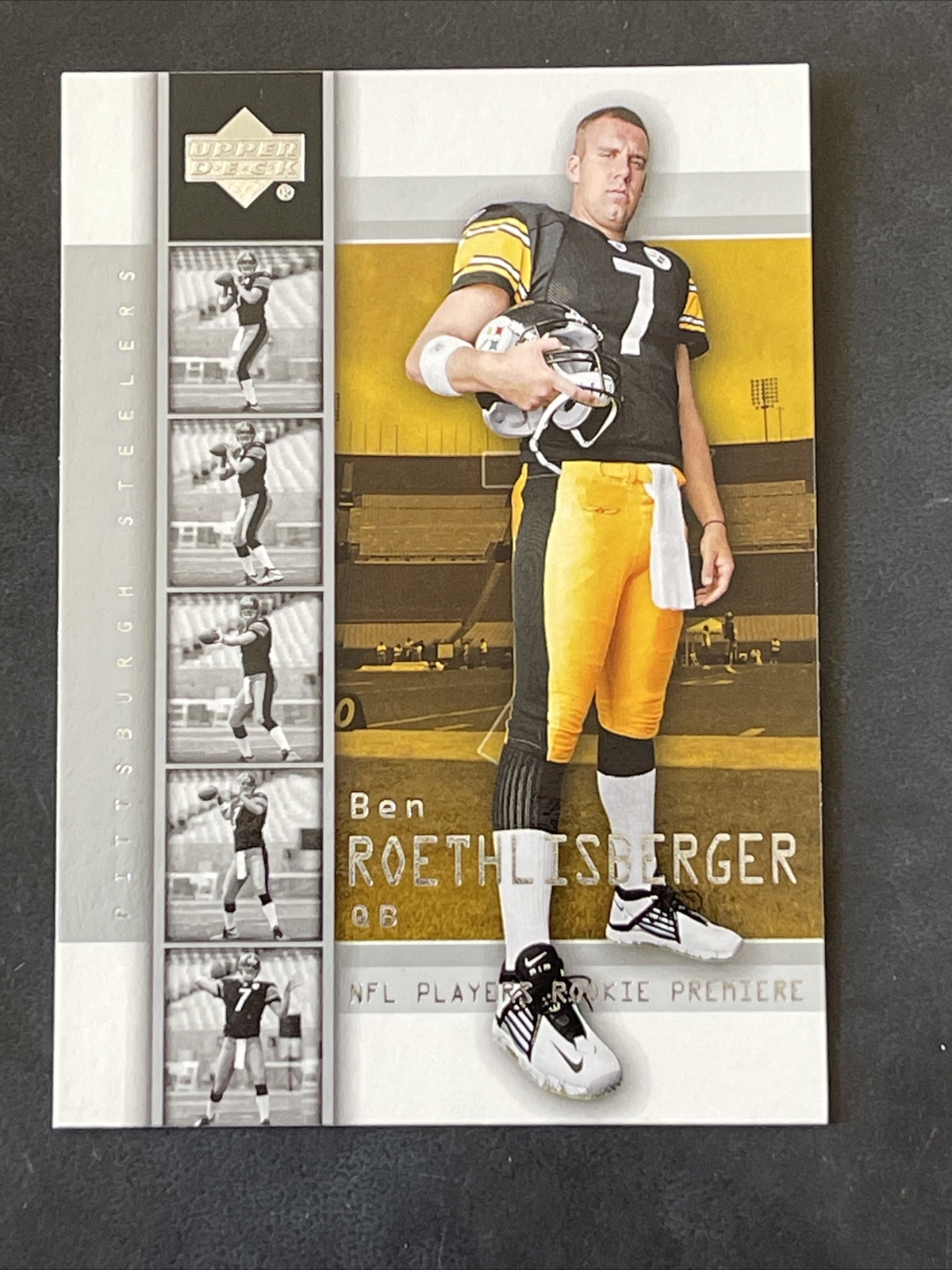 2004 Upper Deck Ben Roethlisberger Rookie NFL Premiere Card #2 RC Steelers NRMT+