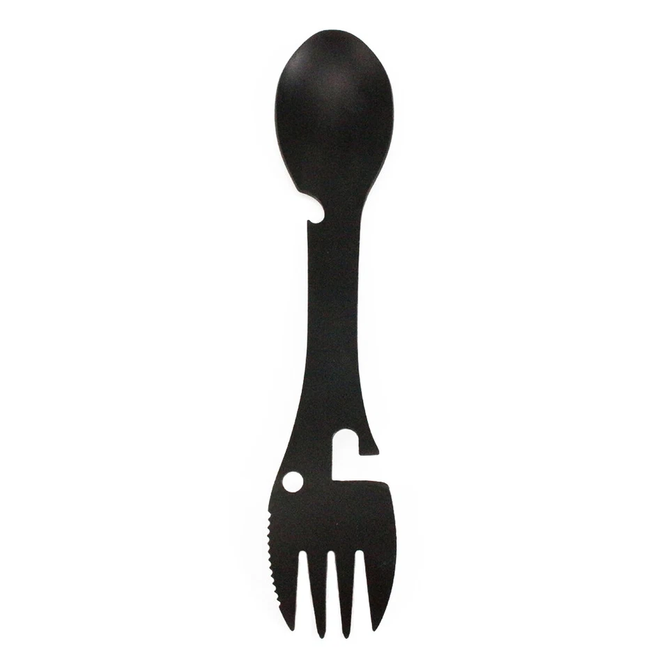 Новый из нержавеющей стали Spork кемпинг посуда нож ложка вилка бутылка консервный нож - Изображение 4 из 4