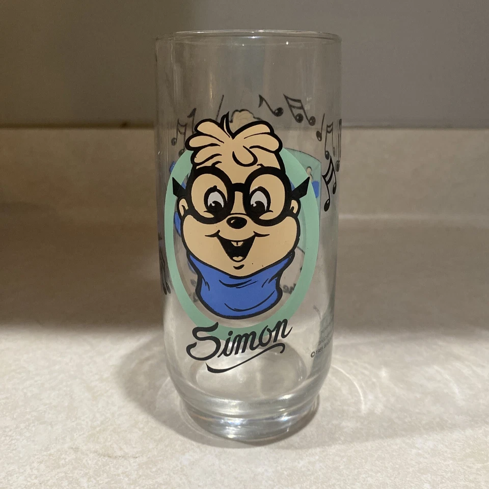 Винтаж 1985 Коллекционные Стеклянные Элвин и Бурундуки Simon - Изображение 2 из 4