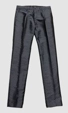 $2773 Dolce & Gabbana Men's Black Silk Lurex Jacquard Tuxedo Dress Pants Size 50