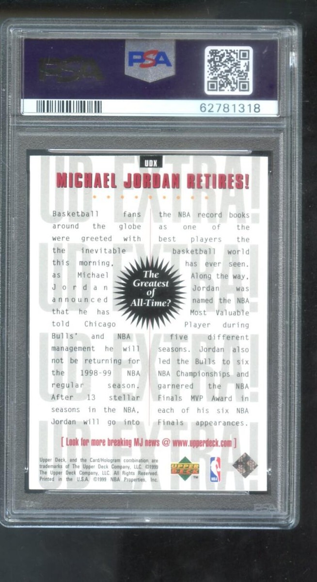 1999 UD NBA MICHAEL JORDAN PSA9 ジョーダン 1999 Upper Deck Basketball #219 Michael Jordan PSA 10 GEM