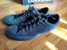 Converse CTAS High Street OX Men's Size 10 All Black A08192F Shoes Sneakers