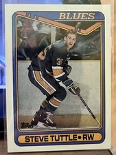 1990-91 Topps St. Louis Blues Hockey Card Steve Tuttle #278 Right Wing Wisconsin