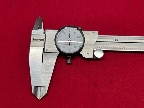 Starrett 120-12 Dial Caliper, Stainless Steel, White Face, 0-12" Range IN STOCK - Picture 5 of 10