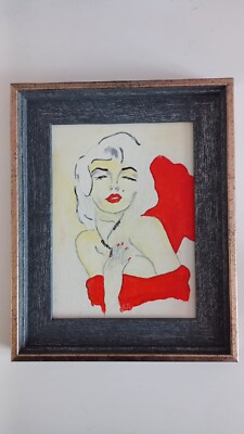 Original Ölgemälde auf Leinwand Karton. Abstrakt. Marilyn Monroe