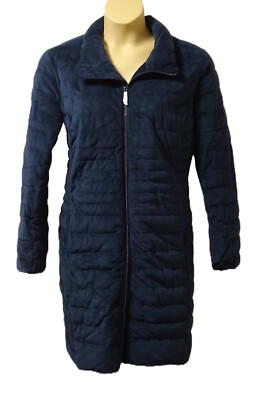 Centigrade Womens Velour Puffer Coat size 2XL in Navy Bnwot