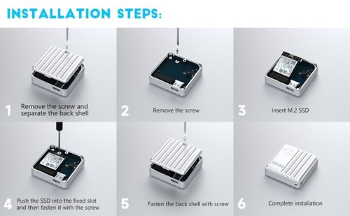 iDiskk M.2 2230 NVMe SSD Enclosure,USB C 3.2 Gen 2 Type-C 10Gbps Fits M Key & Si - 第 12/12 張圖片