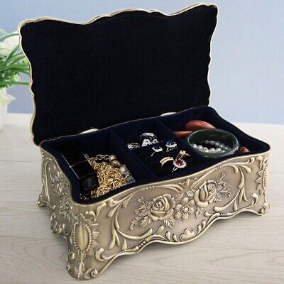 Details about Vintage Jewelry Box 2 Layers Metal Art Craft Flower Carved Stone Decor Gift Details about Vintage Jewelry Box 2 Layers Metal Art Craft Flower Carved Stone Decor Gift