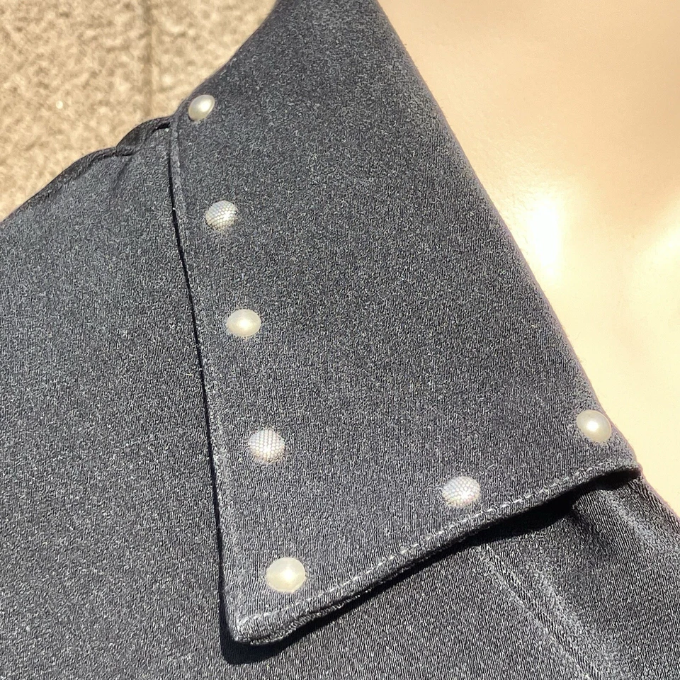 Nueva Chaqueta Grande Frontier Mujer Negra Blazer Occidental Vintage Manga Larga Tachuelas Foto 4 de 4