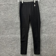 Tommy Hilfiger Logo Womens Pants Size 2 Black Skinny Pull On Stretch Mid Rise