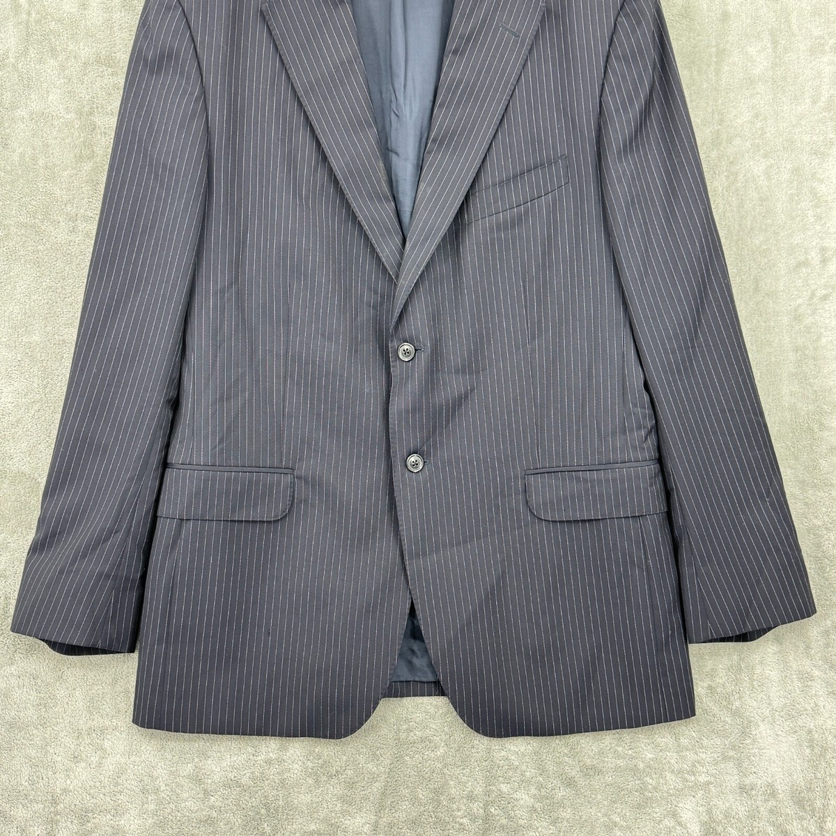 Massimo Dutti   ネイビージャケット チェック柄 サイズＳ Massimo Dutti ネイビージャケット チェック柄 サイズS