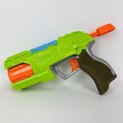 Zuru X-Shot Rapid Fire Pistol Bug Attack Toy Green Pull Back 6