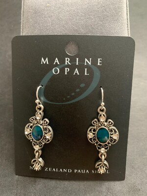 Marine Opal Neuseeland Paua Muschel Ohrringe