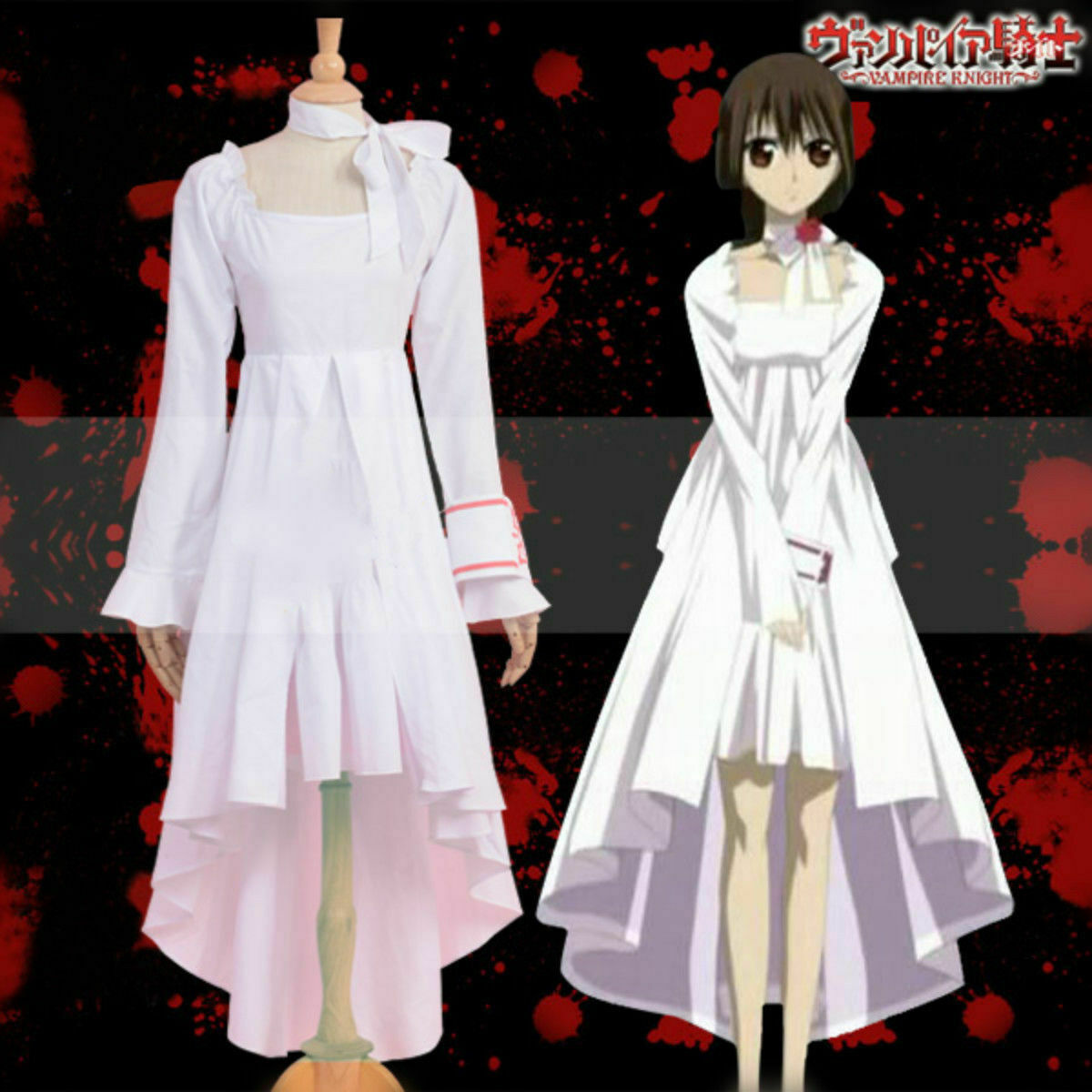 NEW ! Vampire Knight Kurosu Yuki White Dress Cosplay Costume& | eBay