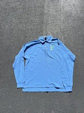 VTG 90s Pfizer Casual Long Sleeve Polo - Mens Size L Blue RARE