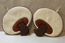 Rare New 1979 *W-C Imports Set of 2 Mushroom Pot Holders Vintage