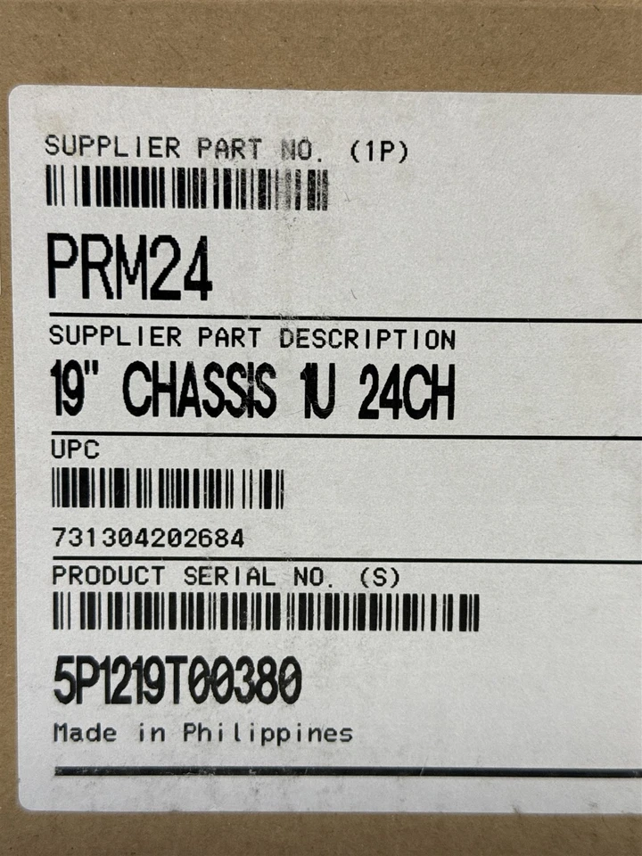 APC PRM24 19" 24-POSITION RACKMOUNT CHASSIS FOR DATA LINE SURGE PROTECTION - Image 2 of 3