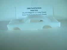 HO scale Slot Car Custom Resin body only 1966 White Ford Fairlane Fits AFX