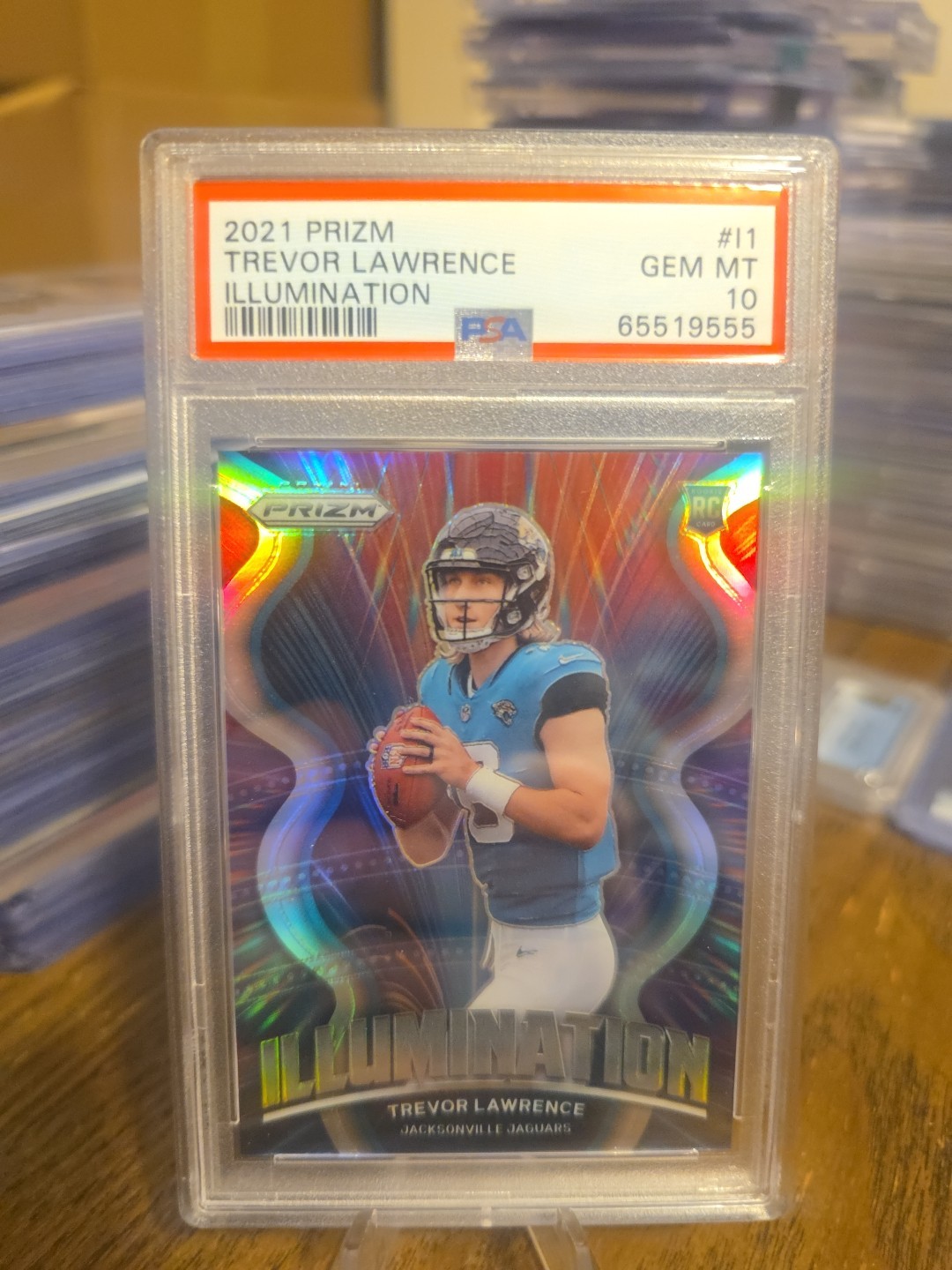 Trevor Lawrence 2021 Prizm Illumination ROOKIE CASE HIT PSA 10!! POP 15