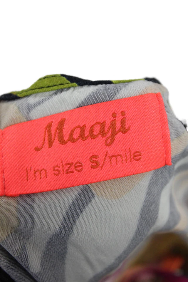 Vestido sin mangas Maaji, calce y acampanado negro rayón hasta la rodilla talla S Foto 4 de 4