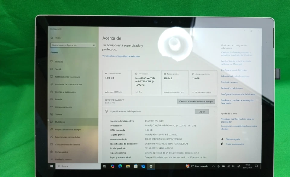 Tablet microsoft surface pro 5 12.3 128GB/4GB - Imagen 2 de 4