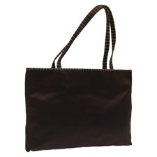 Borsa a mano Prada satinata marrone scuro oro originale fm4379V