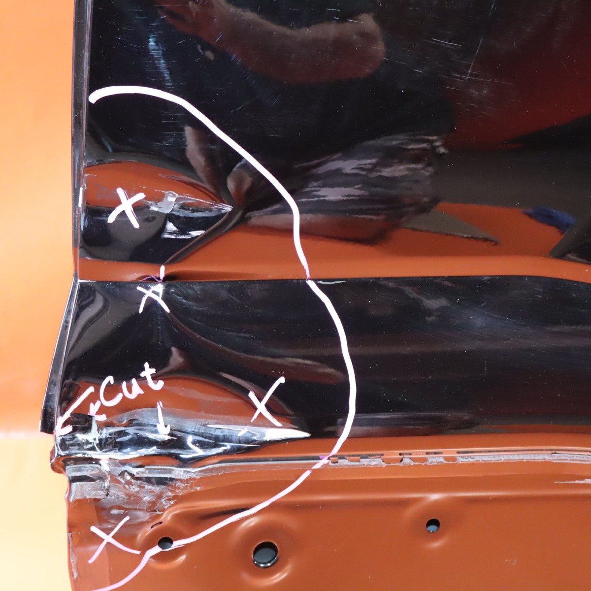 LAMBORGHINI URUS DOOR LEFT DRIVER REAR 2019-2023 2024 2025 BADLY DAMAGED