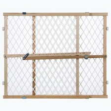 Toddleroo Diamond Mesh Wooden Baby Gate Pressure Mounted 26.5-42  W x 23  H